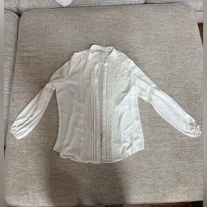 libby. edelman White Button-Front Blouse